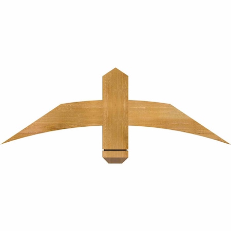 Ekena Millwork Bellingham Rough Sawn Timber Gable Bracket, Western Red Cedar, 36"W x 12"H x 2"D x 4"F, 8/12 Pitch GBW036X12X0204BEL00RWR